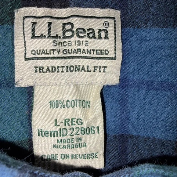 L.L. Bean Men’s Large Flannel Shirt - Picture 4 of 4